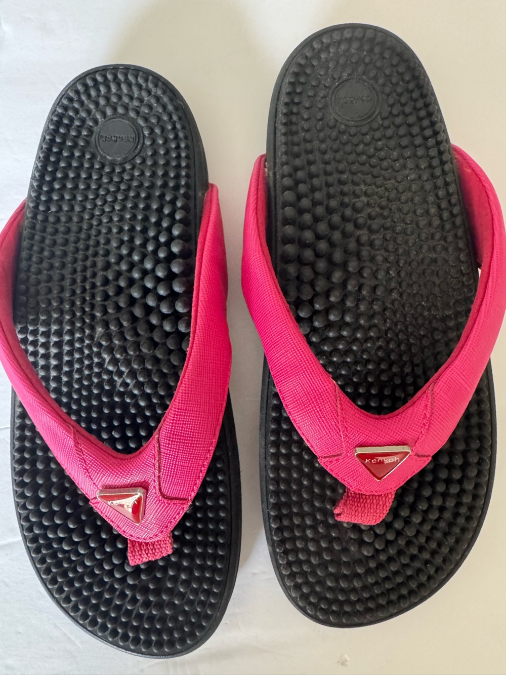 Kenkoh Women’s Pink Spirit V Japanese Massage Reflexology Thong Sandals SZ 6